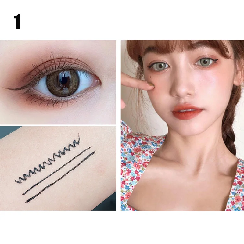 Makeup Long Lasting Eye Liner Pencil Waterproof Eyeliner Smudge-Proof Cosmetic Beauty Makeup Liquid Pen Women Girl Ladies J3 - Цвет: 1