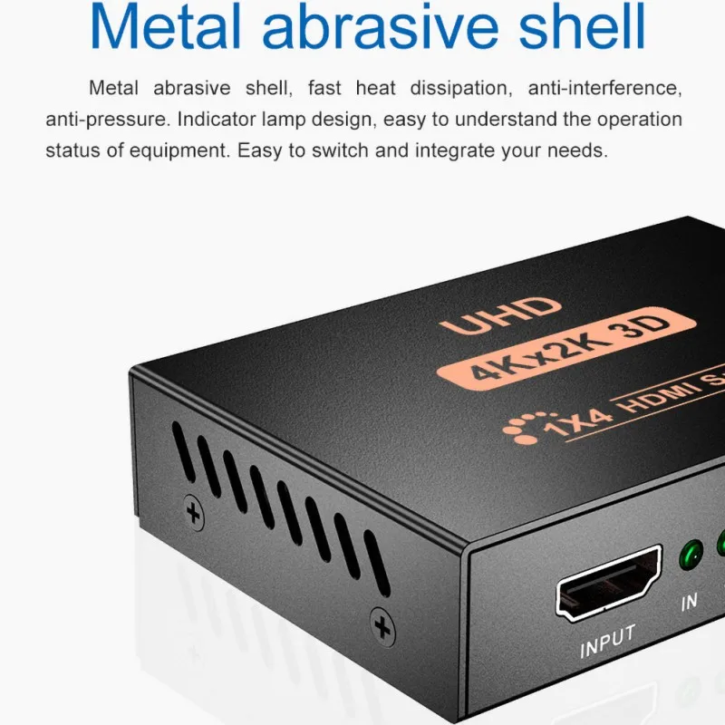 1 в 4 Full HD HDMI Сплиттер 4 порта концентратор ретранслятор усилитель видео адаптер