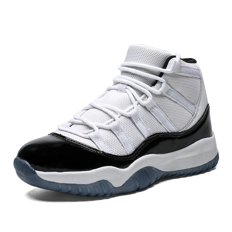 Boost/Детская Баскетбольная обувь; Молодежная обувь для мальчиков в стиле ретро; 11 баскетбольных кроссовок; Детские кроссовки; детская спортивная обувь; Uptempo Boots - Цвет: Белый
