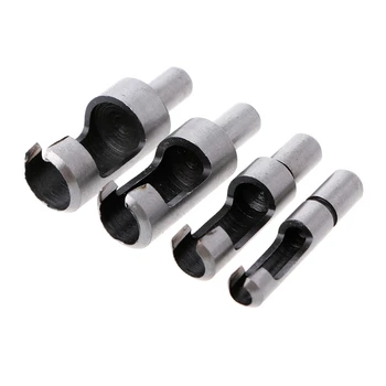 

New DIY 4pcs Carbon Steel Wood Work Plug Cutter Cutting Power Tool Drill Bit Set