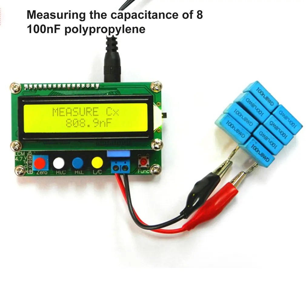 LC100A цифровой ЖК-дисплей постоянной ёмкости, универсальный Конденсатор измеритель LC Индуктивный тестер индуктивности катушки индуктивности конденсатор с алюминиевой крышкой стол 1pF-100mF 1uH-100H