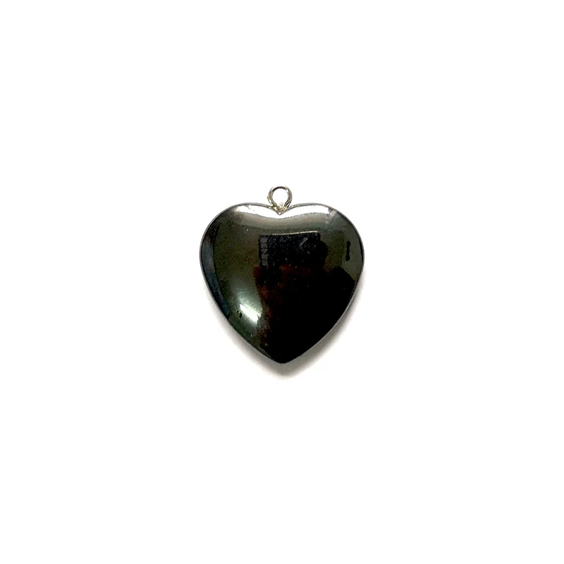 Natural Stone Sculpture Heart Love Hollow Out Hematite Necklace Charms Pendant Bracelets Bangles Jewelry DIY Making for Women 3