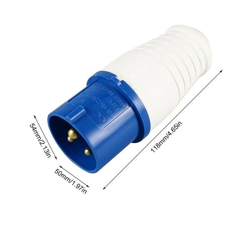 16Amp3PinIndustrialPlugorSocket220250VWeatherproof3PinPlug
