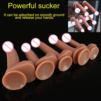 Huge Realistic Dildo Silicone Big Male Artificial Penis with Suction Cup Anal Plug Strap on Dildos for Women Adult Sex Toys Dick 3