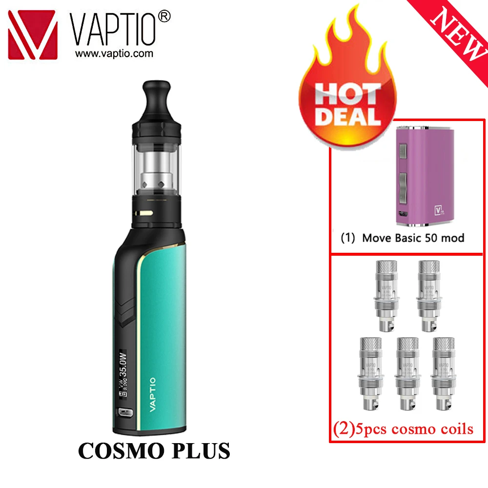 Подарочные катушки 1500 мАч вейп Vaptio Cosmo plus Kit 35 Вт встроенный аккумулятор 2 0 мл