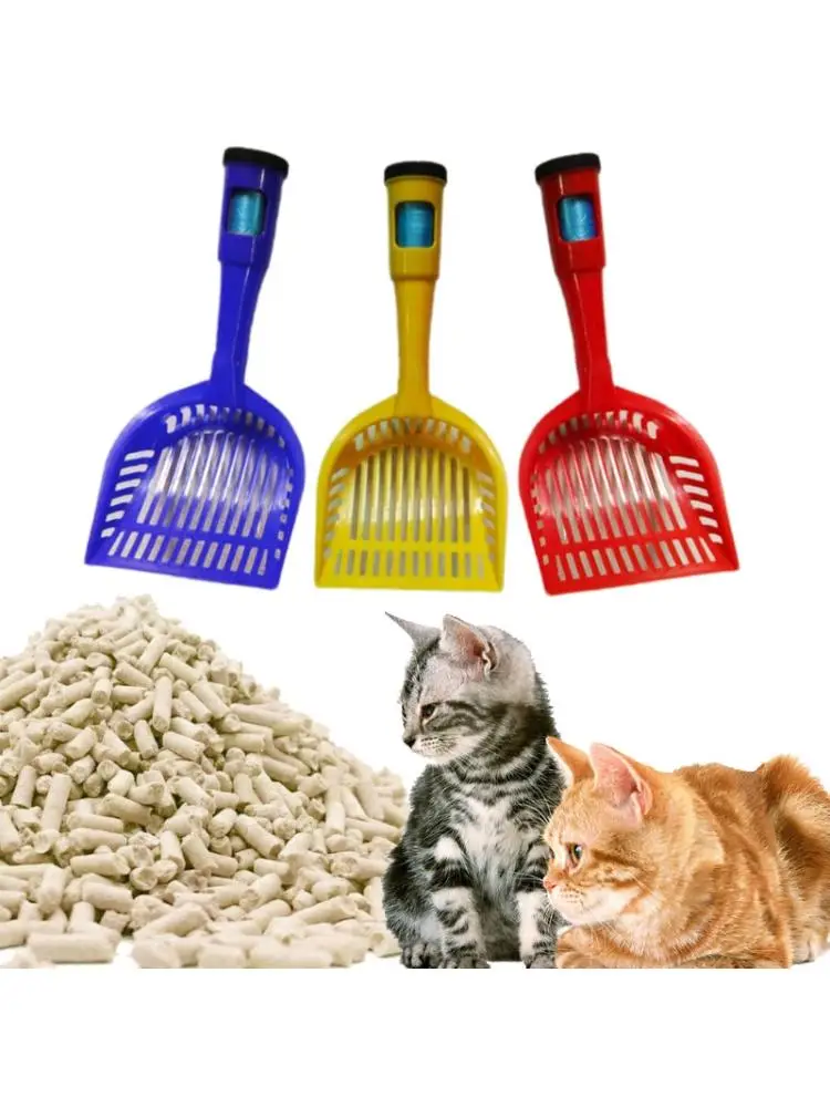 

Solid Color Grid Mesh Cat Litter Scoop Non Stick Shovel Strong Plastic Large