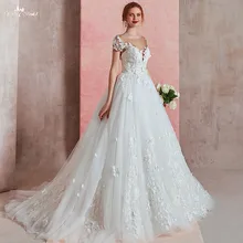 RSW1587 Vestido de Noiva 3d цветок кружева Иллюзия вырезом v-образный вырез на спине, с рукавами типа пелерины, свадебное платье принцессы платье невесты, свадебное платья