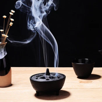 

Portable Aroma Diffuser Black Cast Iron Lotus Shaped Aroma Diffuser Aroma Diffuser Frame Incense Cone Frame