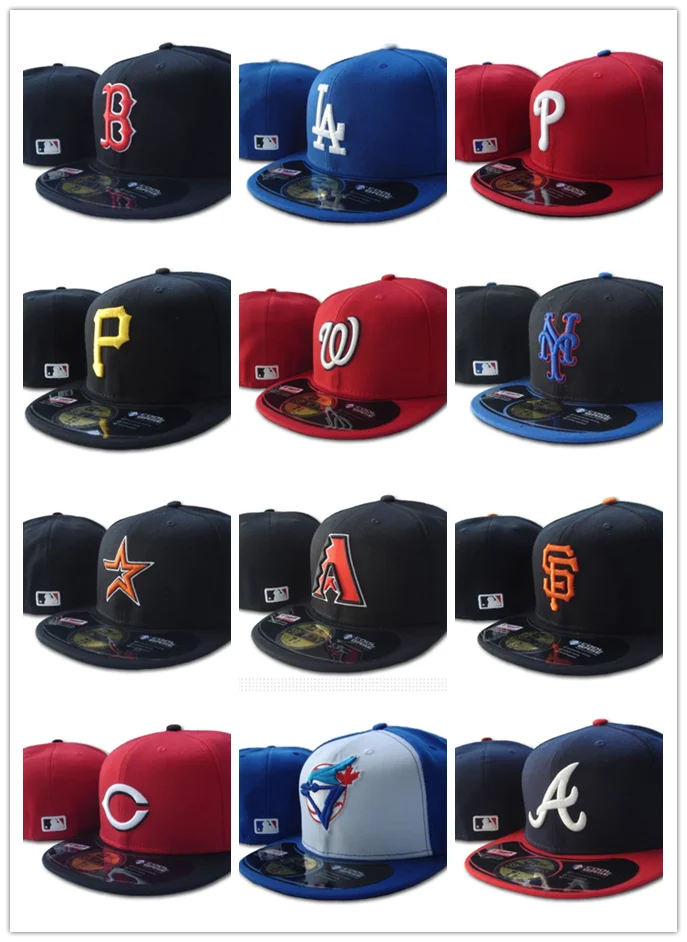 Лидер продаж облегающие шляпы LA Dodgers бейсболки Boston Red Sox хип-хоп Bone для мужчин и женщин Atlanta Braves Closed Gorras