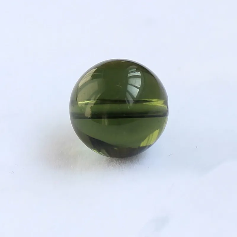 

one piece loose beads Moldavite green grass round 5/6/8/10/12/14mm for DIY jewelry making FPPJ wholesale nature gemstone