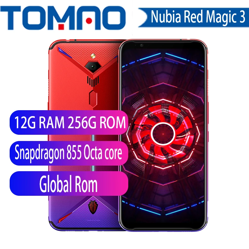 Мобильный телефон Nubia Red Magic 3 с глобальной версией, 6,65 дюймов, Восьмиядерный процессор Snapdragon 855, фронтальная камера 48 МП, задняя камера 16 Мп, 6 ГБ, 128 ГБ, 5000 мАч, игровой телефон