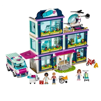 

37036 Building Blocks kids Toys Friends Heartlake City Hospital model kit Bricks Educational toys for children gift Compatible