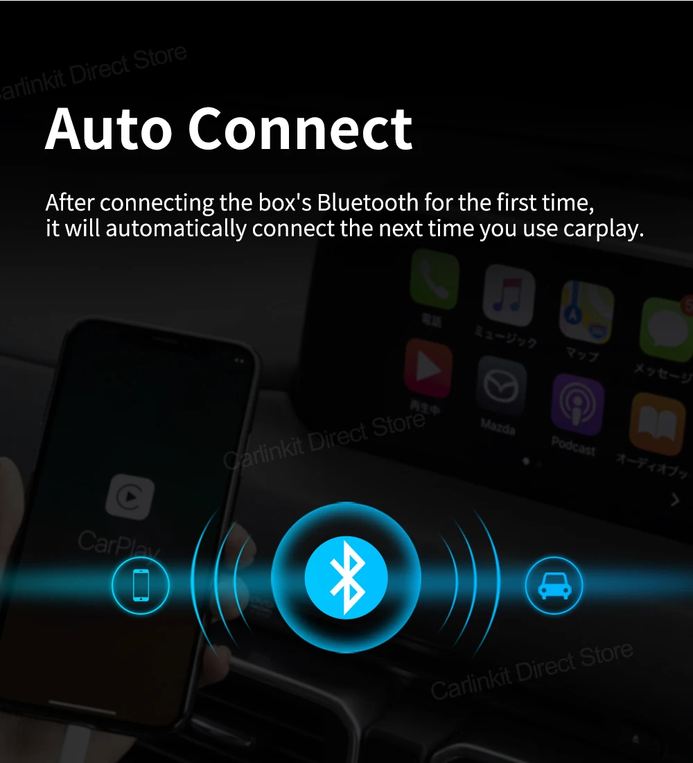 LoadKey & Carlinkit 2.0 CarPlay Wireless Android Auto Activator For Hyundai Palisade Sonata kona Ioniq Azera Smart USB Dongle