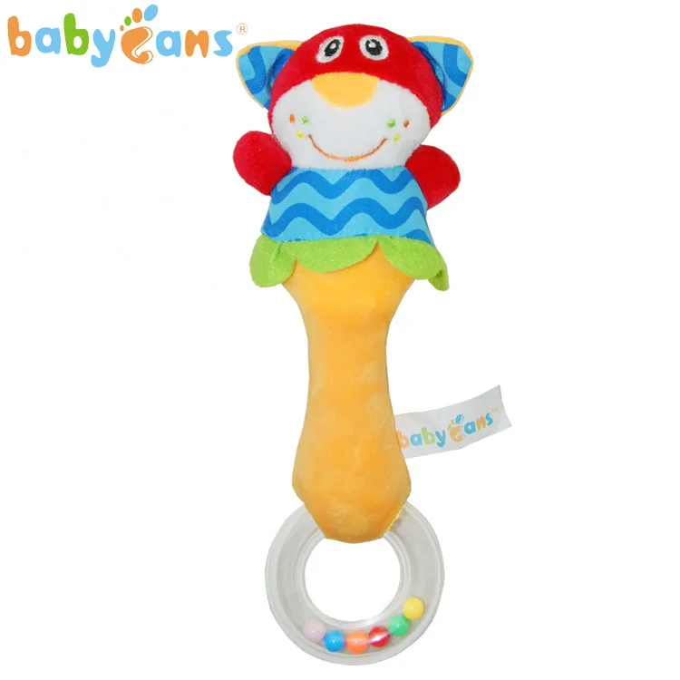 Manufacturers Hot Sales babyfans Toys for Children And Infants Rattle Baby shou yao bang Transparent Ring Teether Rattle