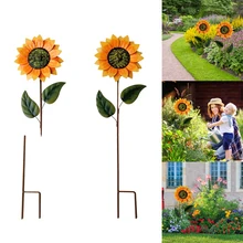 

Sunflower Wind Spinner Metal Rotating Windmill Patio And Garden Decoration Outdoor Ornaments For Lawn Yard Easy To Install