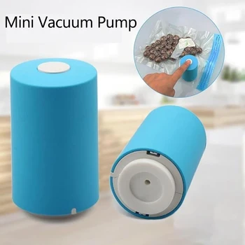

USB Mini Automatic Compression Vacuum Pump Househoud Sealer Clamp Snack Fresh Food Rod Strip Kitchen Tool With 5Bags Organizer