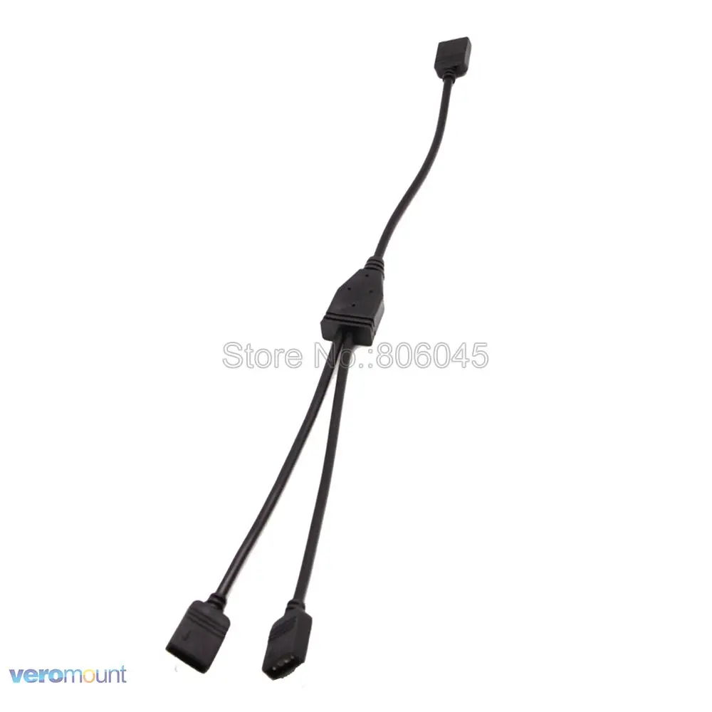 4Pin RGB сплиттер соединитель черный кабель от 1 до 1 2 3 4 5 Женский разветвитель удлинитель для 5050 RGB светодиодные полосы света