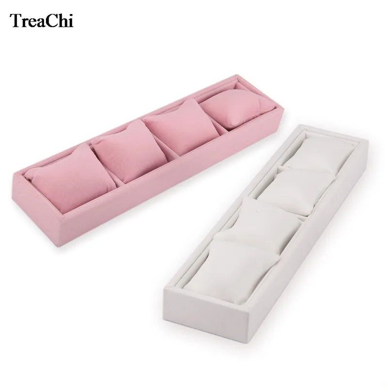 4/8/12 Grids Watch Display Stand Bracelet Holder Organizer Watches Storage Jewelry Pillow Holder Jewelry Display Tray