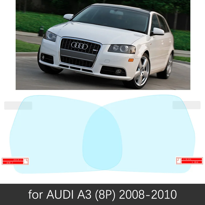 Audi A3 8P 08-10 Полное покрытие противотуманная пленка зеркало заднего вида для Audi A3 8P 8V 2003~ аксессуары S-Line S3 противотуманные непромокаемые пленки Прозрачная Фольга - Название цвета: Audi A3 8P 08-10