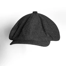 Специальное предложение, кепка, четыре сезона, хлопок, темно-серый, мужская, газетная шляпа, мужской берет, для женщин, Ретро стиль, Англия, козырек, большая шапка BLM115