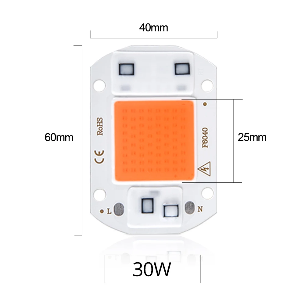 Type Three 30W Полный спектр растут светодиодный COB Чип светать фитоламп AC 220 В 110 В 50 Вт 30 Вт 20 Вт комнатный фитолампа для выращивания растений рассады цветок - Испускаемый цвет: Type Three 30W