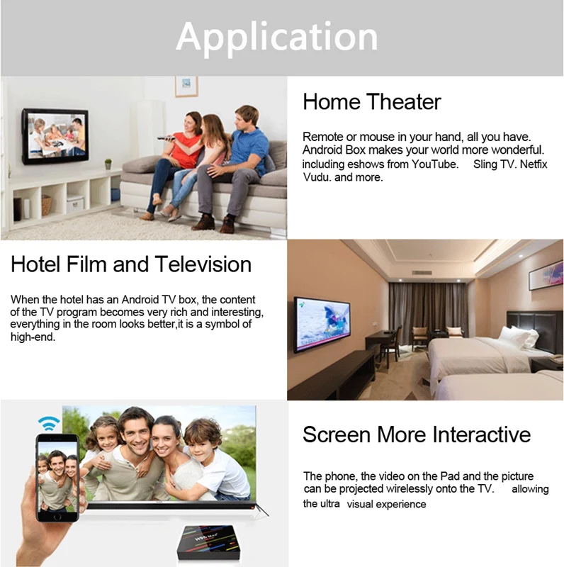 H96 max+ RK3328 Smart tv Box Android 9,0 4 ГБ 32 ГБ 64 Гб медиаплеер 4K Wifi BT4.0 телеприставка Netflix Youtube Facebook 2GB16GB