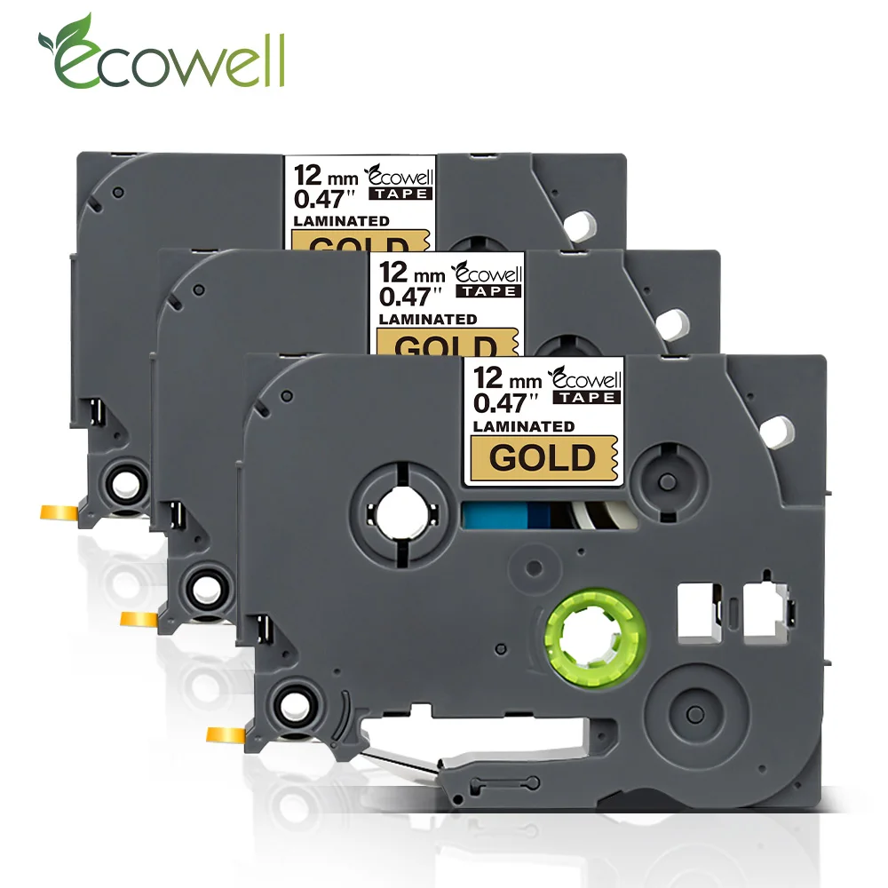 Ecowell tze 831 совместимая с лентой для этикеток brother диаметром 12 мм принтера p touch|Ленты