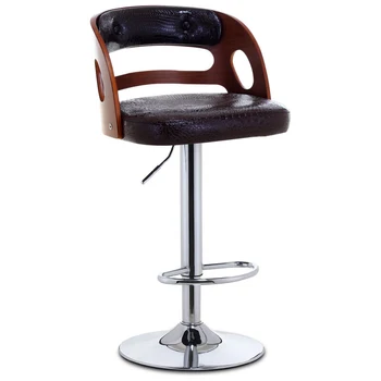 

Bar Chair American Retro Stool Solid Wood Bench Back Lifting Rotating