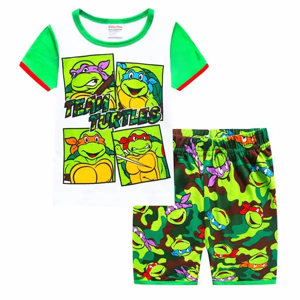 color at picture Новинка года; комплект детской одежды с шортами для мальчиков и девочек; детский пижамный комплект с шортами детские пижамы с героями мультфильмов одежда для сна для малышей; Размеры 2 T-7 t - Цвет: color at picture