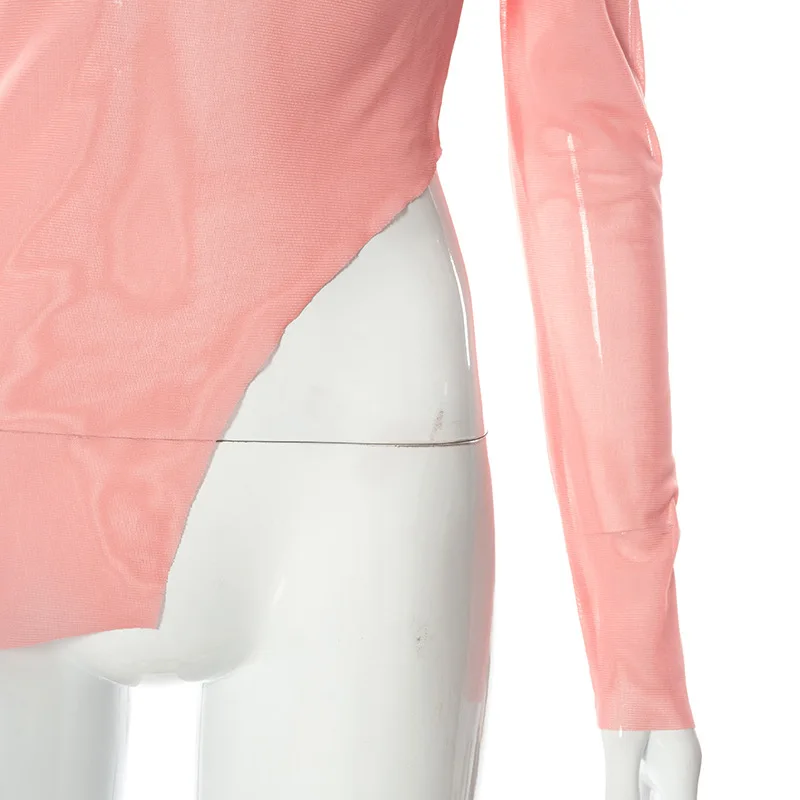 Goth Dark Y2k Punk Mesh See Through T-shirts Women Cyber Sexy Summer Halter Tops Lace Up Techwear Black Patchwork Split Clothes