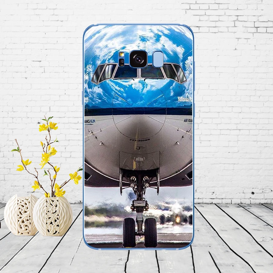Мягкий силиконовый чехол 03DD Airplane At The Sunrise Airplane для Samsung Galaxy S6 S7 edge S8 S9 S10 plus A70 A50