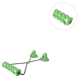 

1Pc Pet Molar Toy Double Sucker Drawstring Creative Teeth Cleaning Stick Funny Bite Toy for Pet Dog Puppy (Green)