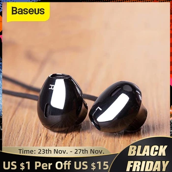 

Baseus H06 3.5 mm Wired Earphone with Microphoe Stereo Headset for iPhone 6 6s Plus Type C Jack Earphone for Samsung S10 Earbuds