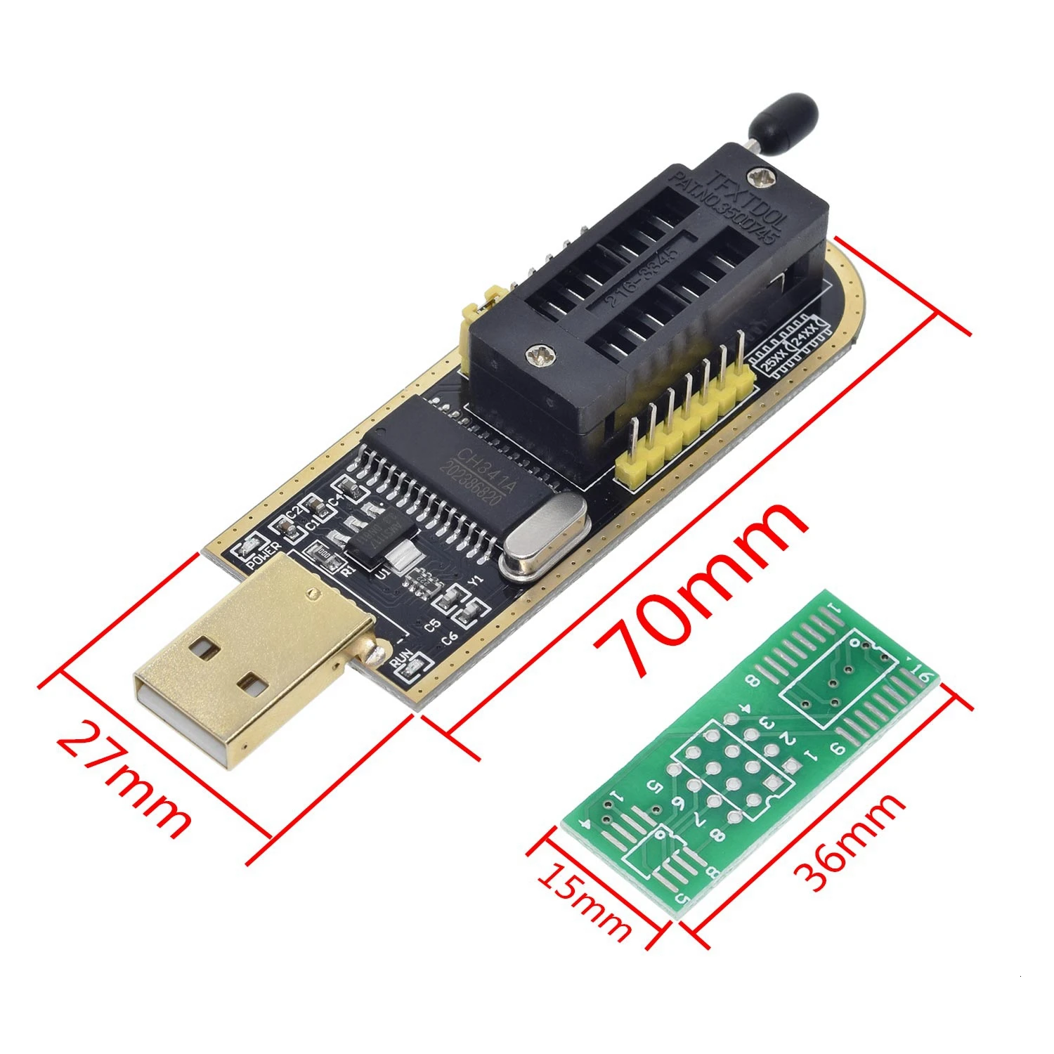 D1 Мини TZT CH341A 24 25 серии EEPROM флэш память биос USB программист модуль + SOIC8 SOP8 тестовый