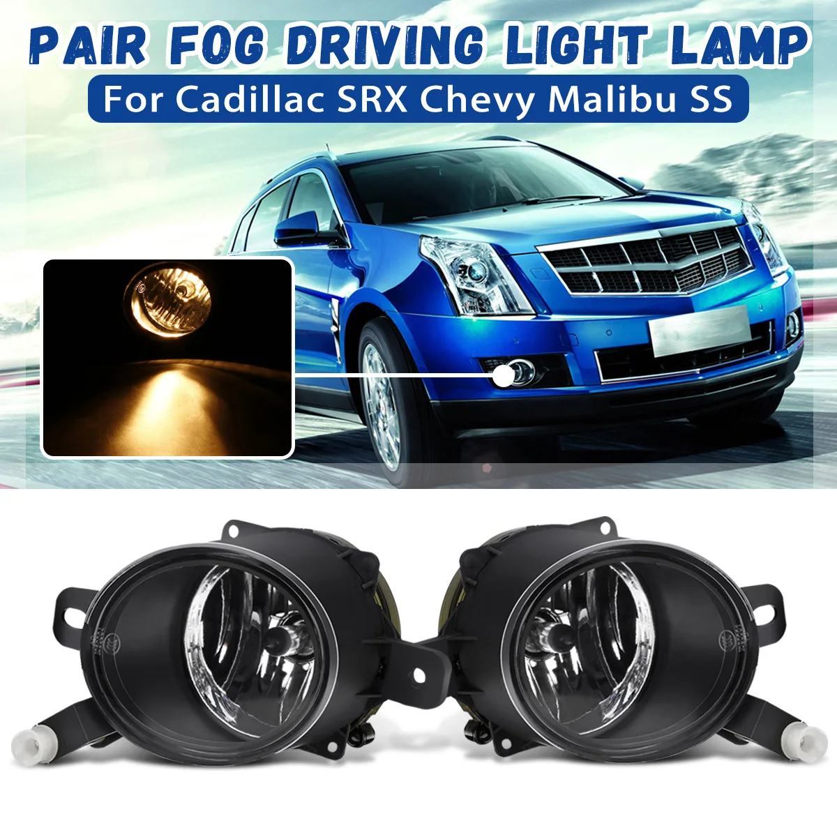 Галогенные Противотуманные фары передняя левая/правая для Cadillac SRX Chevy Malibu SS AM 20838638