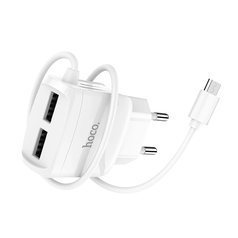 HOCO C59A 20 шт./лот 5 в 2.1A USB зарядное устройство для iPhone 11 Xs Max ЕС вилка настенное зарядное устройство адаптер для samsung Xiaomi huawei