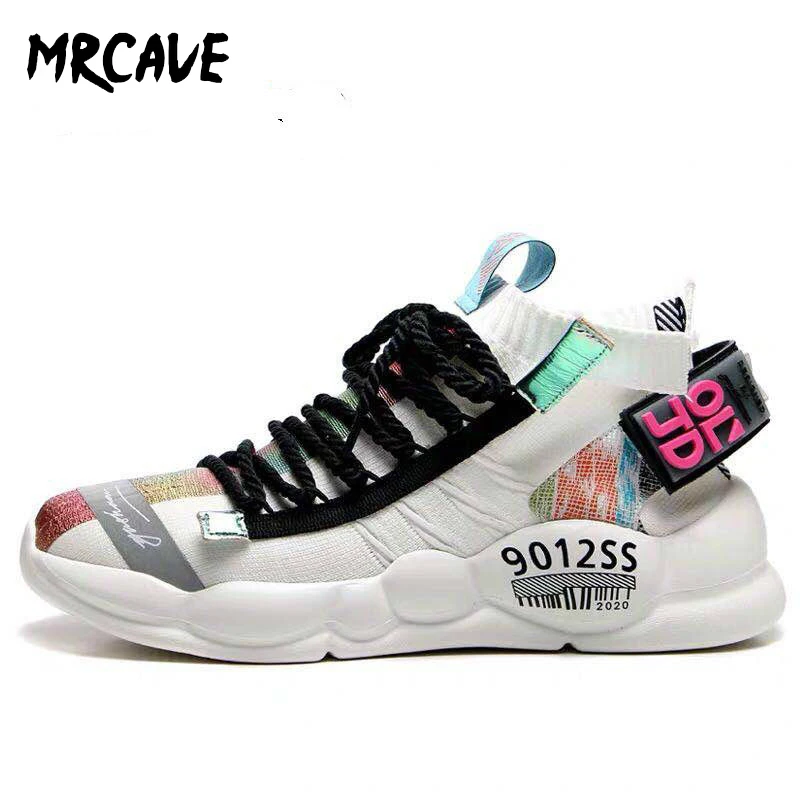 Мужские повседневные кроссовки MRCAVE Модные дышащие сетчатые на шнуровке для