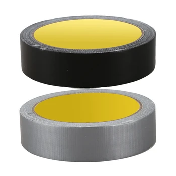

2x Adhesive Tape Waterproof Adhesive Cloth Tape for Footwear Sealing Duct Color:Silver/Black Gray Size:25mm X 10M