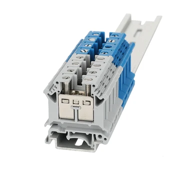 

Din Rail Terminal Blocks 10Pcs UIK-16 Universal Class Connector Screw ConnectionTerminal Strips Blocks UIK16 Wire Conductor
