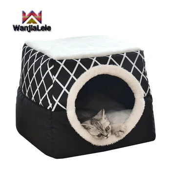 

Pet Dogs House Windproof Warm Cat Sleeping Bag Portable Semi-enclosed Kennel Soft Puppy Bed Small Animals Products For Cats Dogs