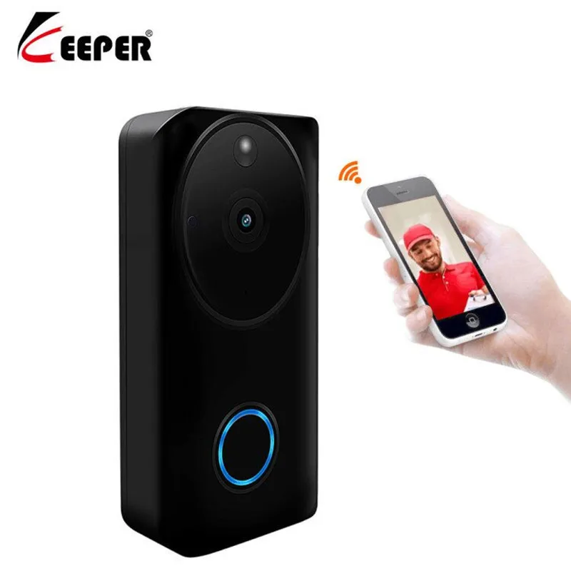 Дверной звонок Keeper Tosee 1080P с Wi Fi беспроводная камера видеонаблюдения двусторонняя