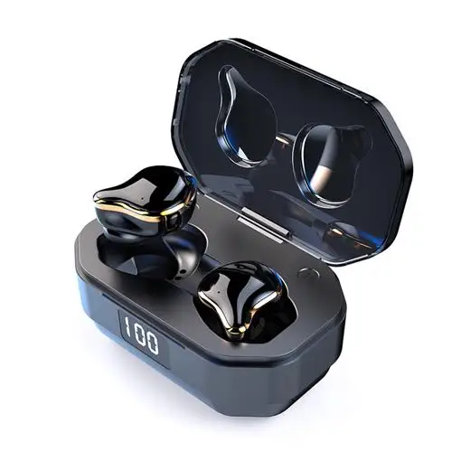 Bluetooth 5,0 6D Surround G01 наушники с сенсорным управлением TWS беспроводные наушники HIFI стерео наушники 700 мАч зарядный отсек - Цвет: Черный