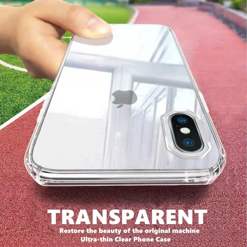 Original Ultra Thin Clear Silicone Case For iPhone 11 Pro MAX Soft TPU Transparent Xs XR X 7 8 6 6S Plus 5S Cover | Мобильные