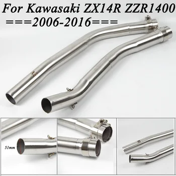

ZX-14R ZX 14R ZX14R ZZR1400 Stainless Steel Muffler Exhaust Mid Link Pipe Full System Slip On For Kawasaki ZZR1400 Ninja ZX14R