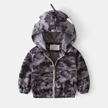 

Boys camouflage print Coat Hooded Sun Water Proof Children's Jacket for Spring Autumn Kids Clothes 2-8Y Hooded Clothing Outwear