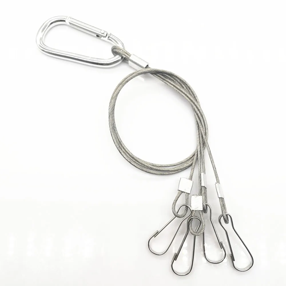 5PCS / 10PCS Lamp Suspension Kit Stainless Steel Hang Rope Hook Galvanized Steel Cable Hanging Grow light Fixtures 10kg/22lbs photo