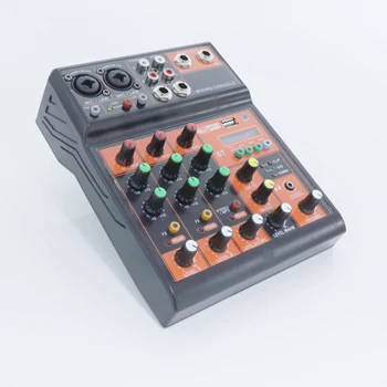 Leicozic FX4 + alimentación Phantom de 48V mezclador de audio bluetooth usb batidora de mezclador de audio mezcladora de audio mesa de som 4 canales mikser