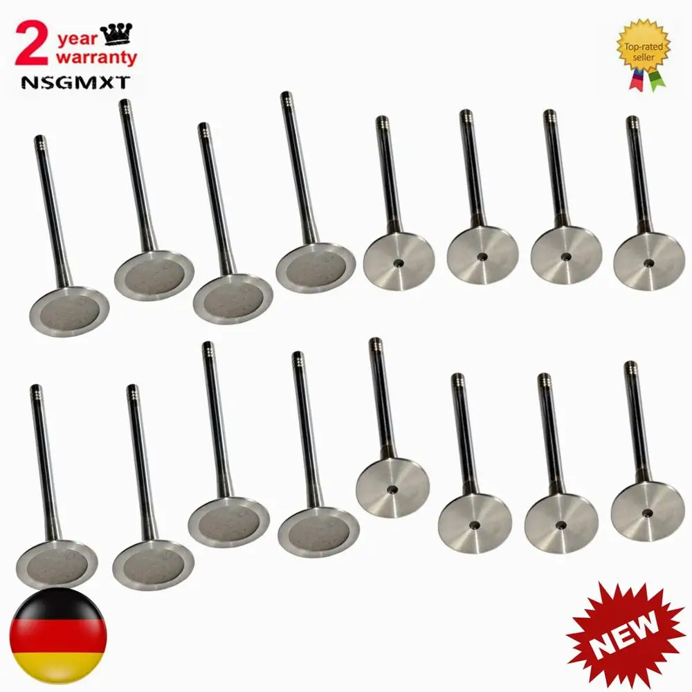 AP01 16 шт. впускной и выпускной клапан двигателя для Audi A3 A4 A5 Q5 2 0 T VW Golf Jetta Beetle Passat CC