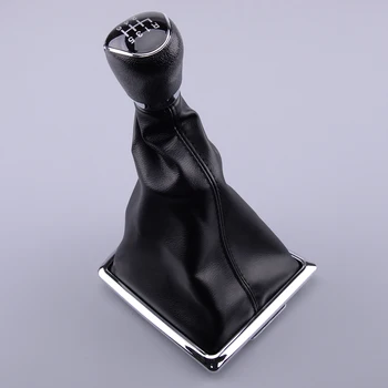 

6 Speed Gear Shift Knob Shifter Stick Lever Gaiter Boot Black Cover Fit For Ford Focus C-Max Transit 2005 2006 2007 2008-2012
