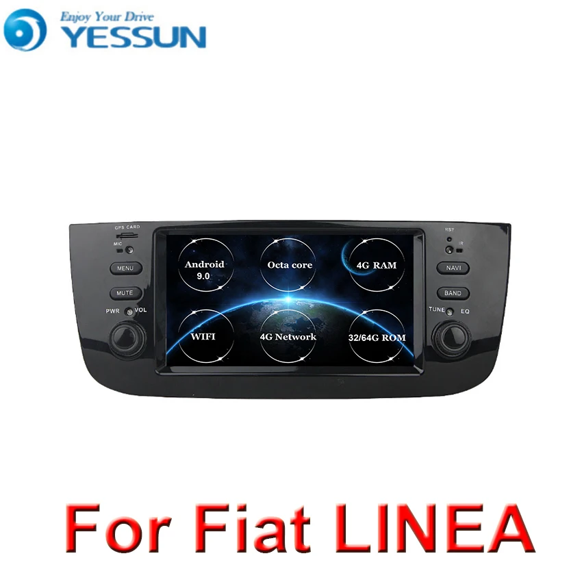Автомобильный GPS навигатор на Android 9 для Fiat Linea Punto Evo Grande Fiorino 2007 2008 2009 2010 2011 ~ 2015 с can